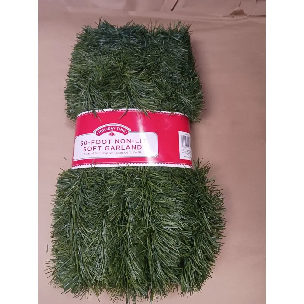 Holiday Time 50-Ft Non-Lit Soft Garland New